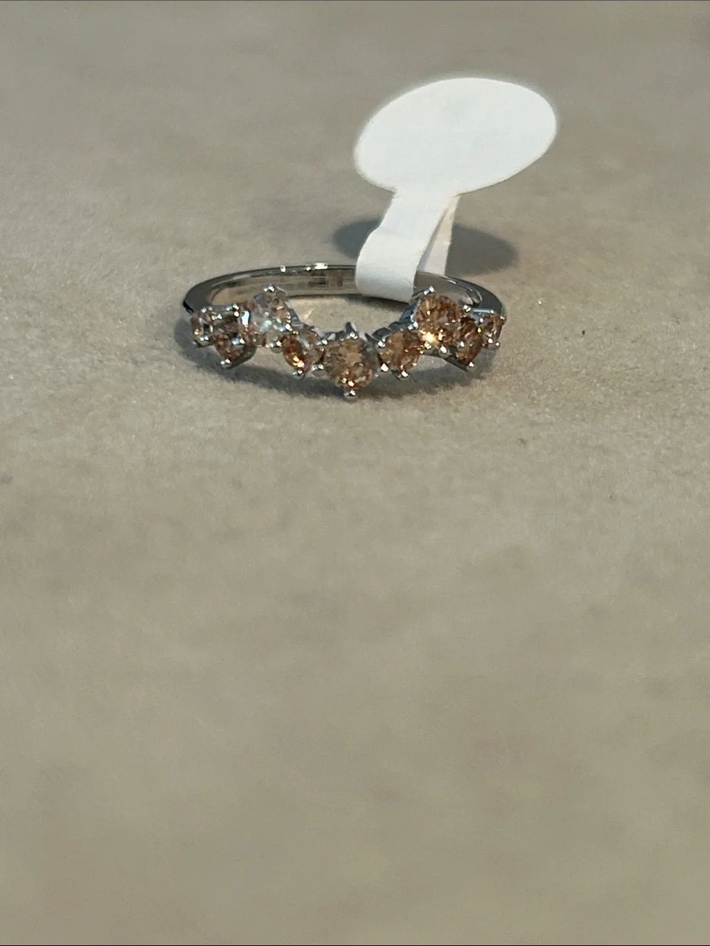 Fragrant Jewels Rose Gold and Clear CZ Chevron Ring - Women Jewelry